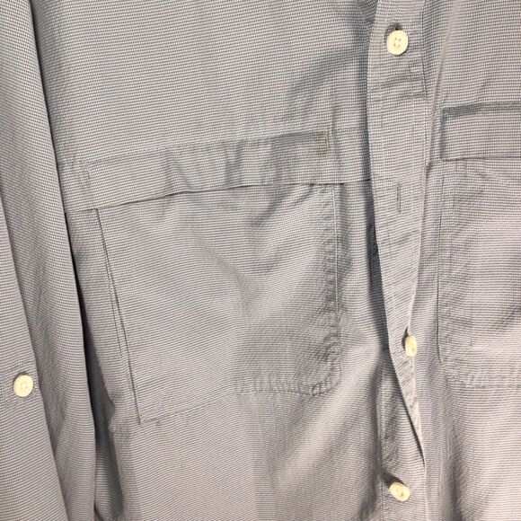 Eddie Bauer Shirt Men's TXL Blue Classic Fit Travex Hiking Camping Outdoor - Picture 12 of 16